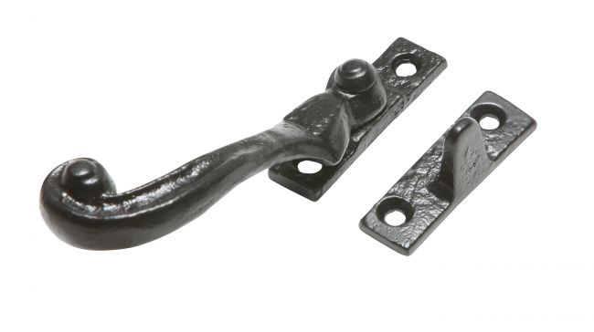 Right Hand Traditional Black Iron Wedge Plate Casement Window Fastener Right Hand Traditional Black Iron Wedge Plate Casement Window Fastener