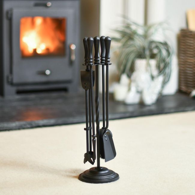 Traditional Black Single Twist Companion Set In Situ Traditional Black Single Twist Companion Set In Situ