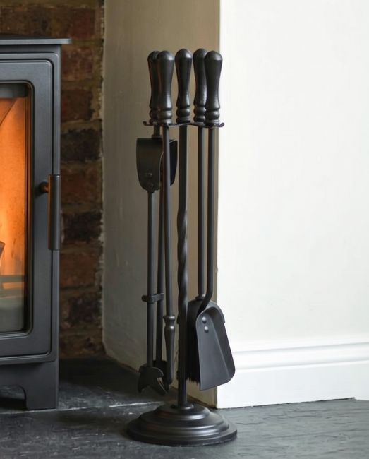 Traditional Black Single Twist Companion Set In Situ Traditional Black Single Twist Companion Set In Situ
