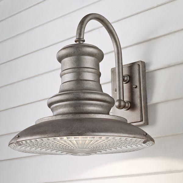 Traditional "Paddington" Railway Style Large Exterior Wall Light in Situ Traditional "Paddington" Railway Style Large Exterior Wall Light in Situ