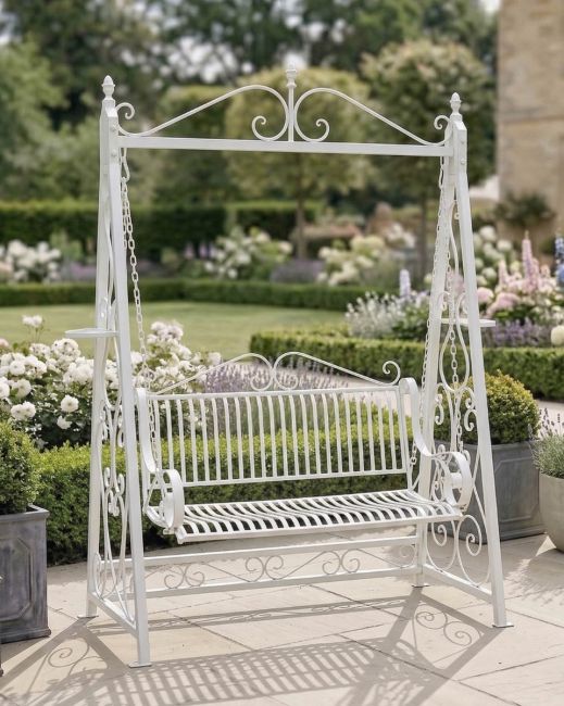 Traditional Swing Bench in Champagne Digital Illustration