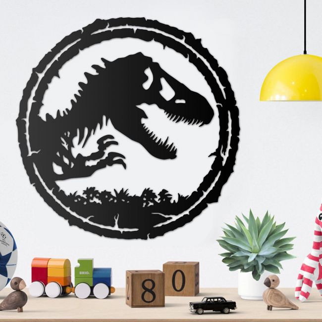 T-Rex Wall Art on a White Wall T-Rex Wall Art on a White Wall