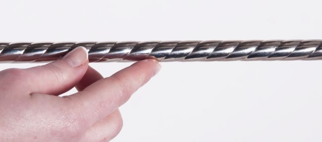 Bright Chrome Twisted Gallery Tube - 9mm  Bright Chrome Twisted Gallery Tube - 9mm