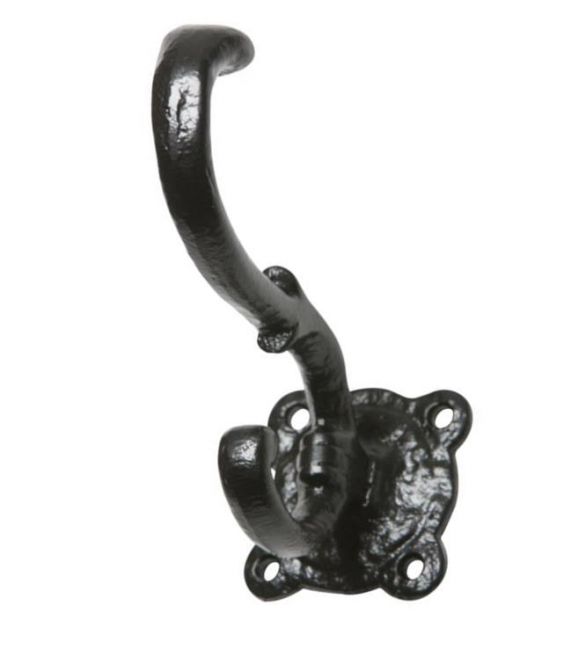 "Hebeney Court" Black Iron Coat Hook "Hebeney Court" Black Iron Coat Hook