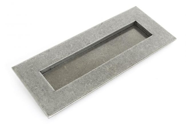Small Cast Brass Traditional Letter Plate- Pewter 