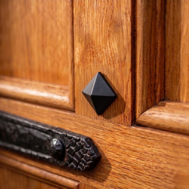 Black Pyramid Door Stud Medium