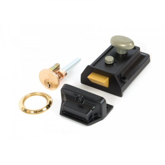 Iron Night Latch with Traditional Case Iron Night Latch with Traditional Case