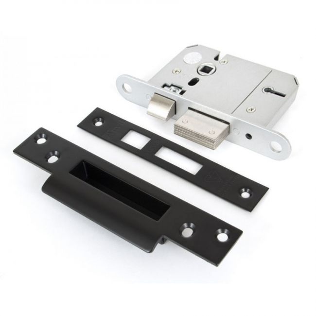 Black 5 Lever British Standard Sash Lock - 3" Main View Black 5 Lever British Standard Sash Lock - 3" Main View