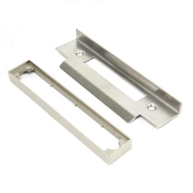 Satin Stainless Steel Rebate Kit for Horizontal Sash Lock - 0.5" Satin Stainless Steel Rebate Kit for Horizontal Sash Lock - 0.5"