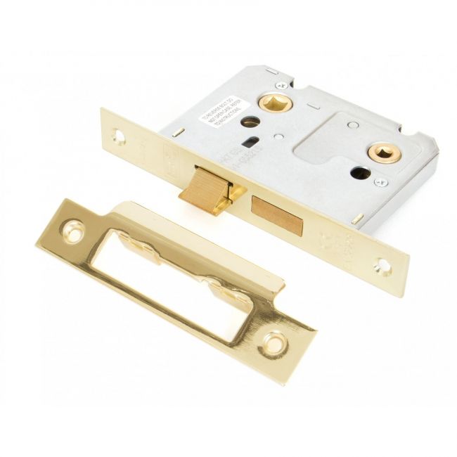 Standard Bathroom Mortice Lock - Brass 3" Standard Bathroom Mortice Lock - Brass 3"