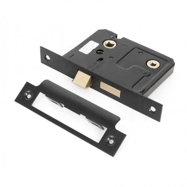 Bathroom Mortice Lock - Black 3" Bathroom Mortice Lock - Black 3"