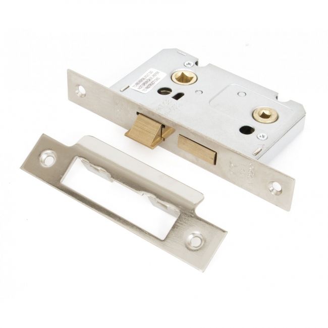 Bathroom Mortice Lock - Nickel 2" Bathroom Mortice Lock - Nickel 2"