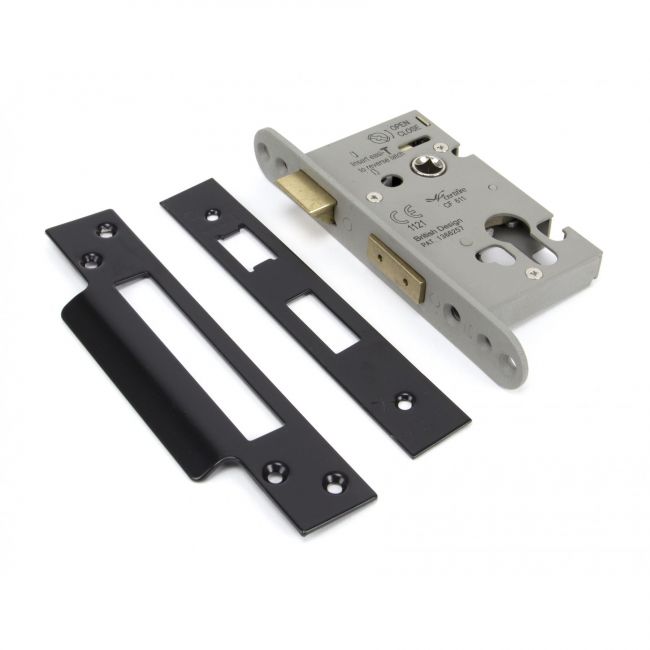 Black 2.5" Euro Sash Lock Black 2.5" Euro Sash Lock