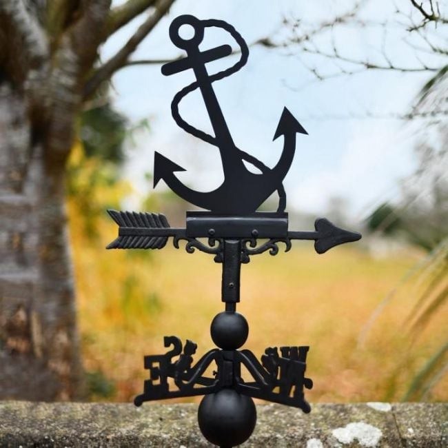 Anchor Weathervane in Situ on a House