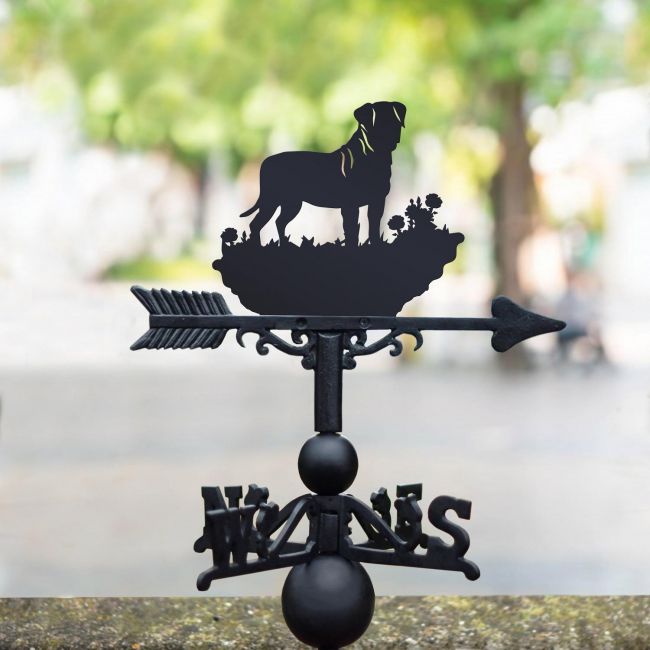 Black Cast Iron Bullmastiff Weathervane Black Cast Iron Bullmastiff Weathervane