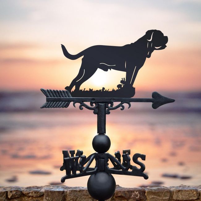 Dogue De Bordeaux Dog Weathervane with Sunset 