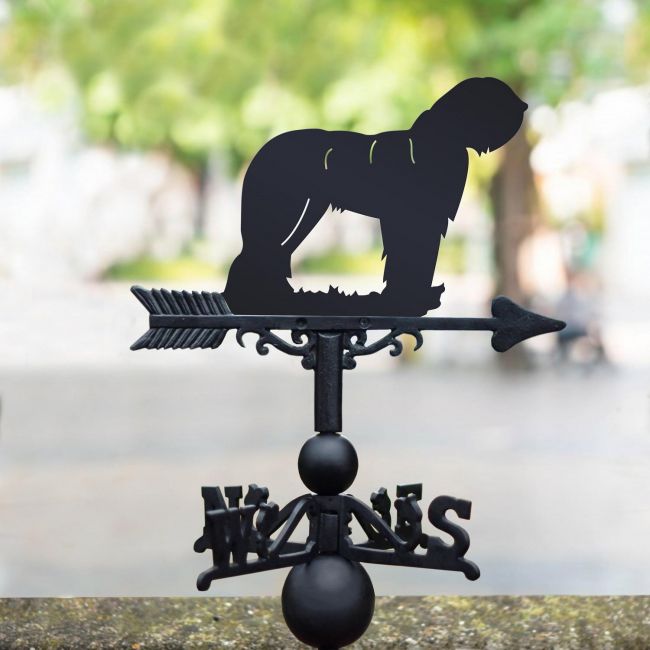 Black Weathervane of Bergamasco Sheepdog Black Weathervane of Bergamasco Sheepdog