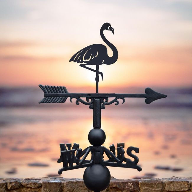 Black Flamingo Weathervane 