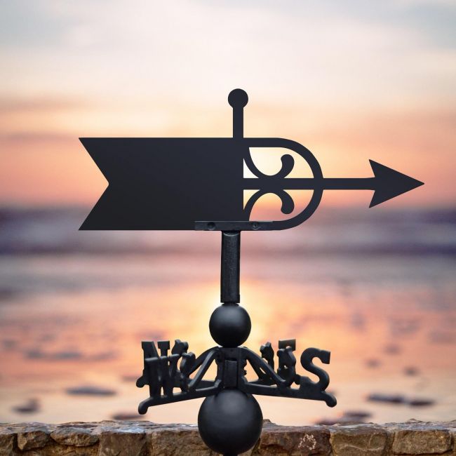 Modern Flag Weathervane in Black Modern Flag Weathervane in Black