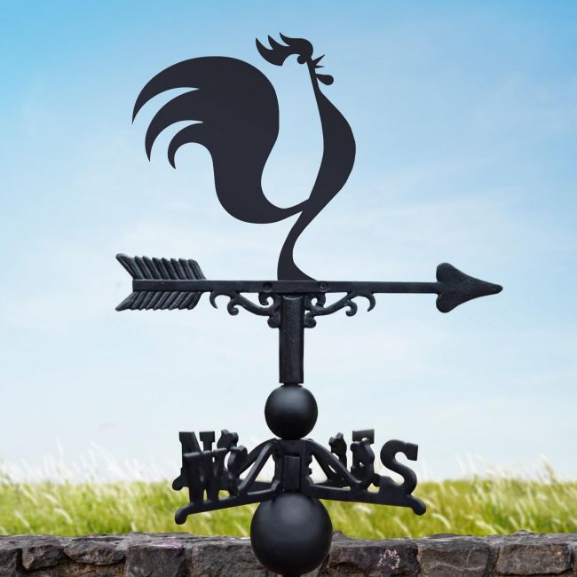 Modern Rooster Design Black Weathervane Modern Rooster Design Black Weathervane