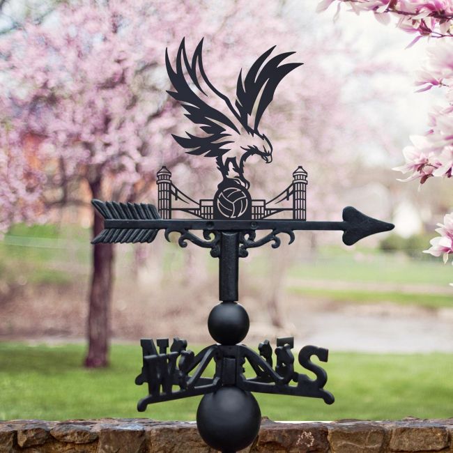 "The Eagles" Weathervane in Situ "The Eagles" Weathervane in Situ