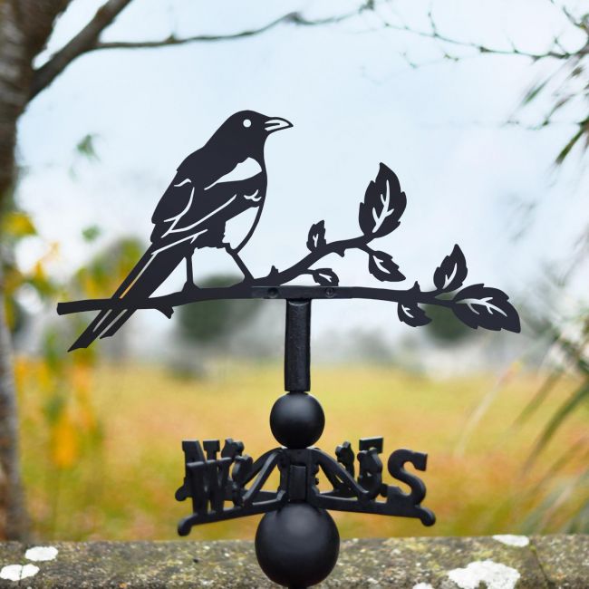 Magpie Steel and Cast Iron Weathervane Magpie Steel and Cast Iron Weathervane
