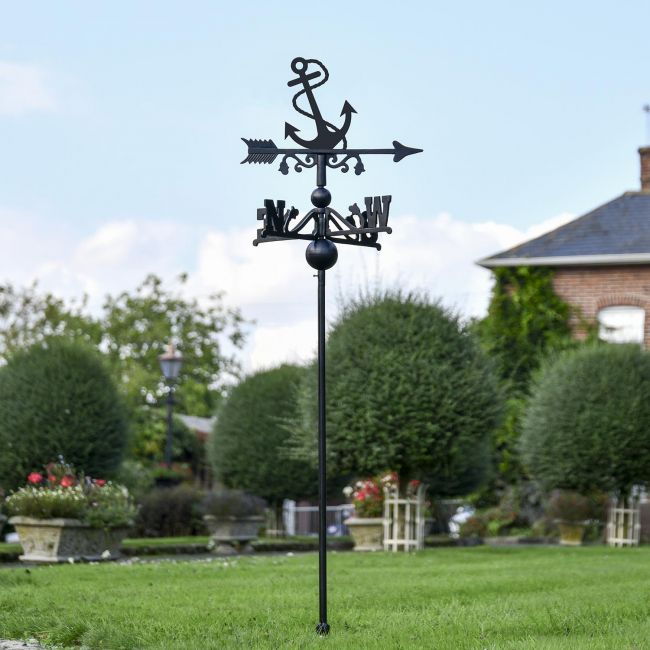 Anchor Free Standing Weathervane in Use in the Garden Anchor Free Standing Weathervane in Use in the Garden