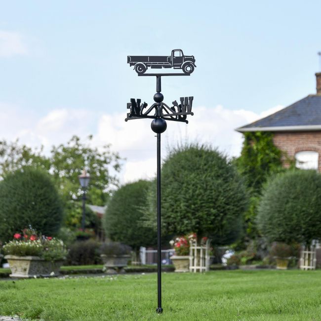 Bedford O Type Lorry Free Standing Weathervane in Use Outdoors Bedford O Type Lorry Free Standing Weathervane in Use Outdoors
