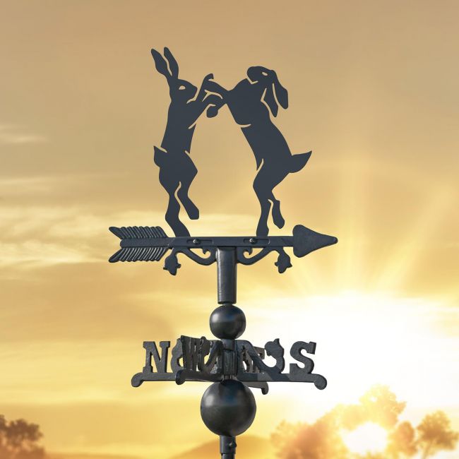 Boxing Hares Miniature in the Sun Set Boxing Hares Miniature in the Sun Set