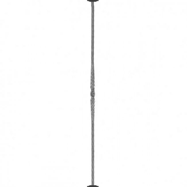 "Regency" Tapered Hammered Stair Spindle with Flower Motif "Regency" Tapered Hammered Stair Spindle with Flower Motif