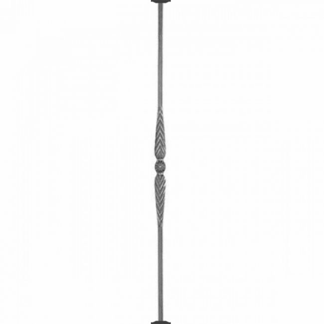 "Regency" Tapered Smooth Stair Spindle with Flower Motif "Regency" Tapered Smooth Stair Spindle with Flower Motif