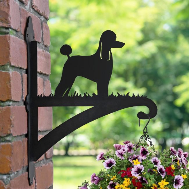 Poodle Hanging Basket Bracket Outside Poodle Hanging Basket Bracket Outside