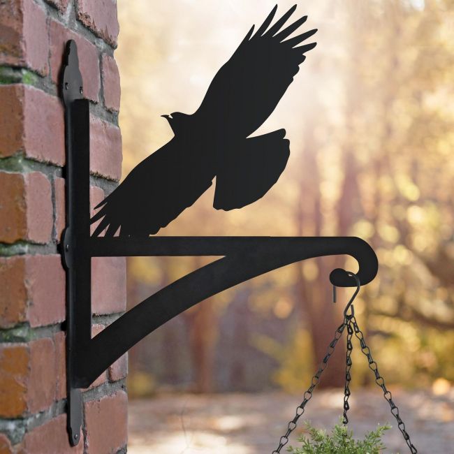 Cornish Chough Hanging Basket Bracket Outdoors Cornish Chough Hanging Basket Bracket Outdoors