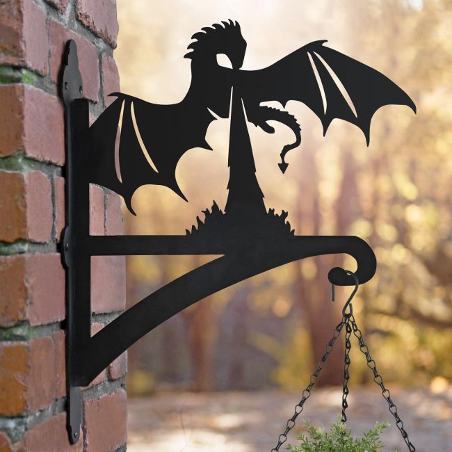 Fire Breathing Dragon Hanging Basket Bracket Fire Breathing Dragon Hanging Basket Bracket