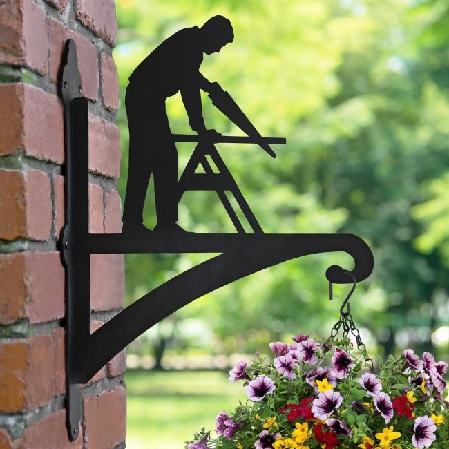 Carpenter Hanging Basket Bracket with Basket Carpenter Hanging Basket Bracket with Basket