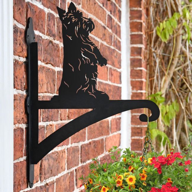 Scottish Terrier Iron Hanging Basket Bracket Scottish Terrier Iron Hanging Basket Bracket