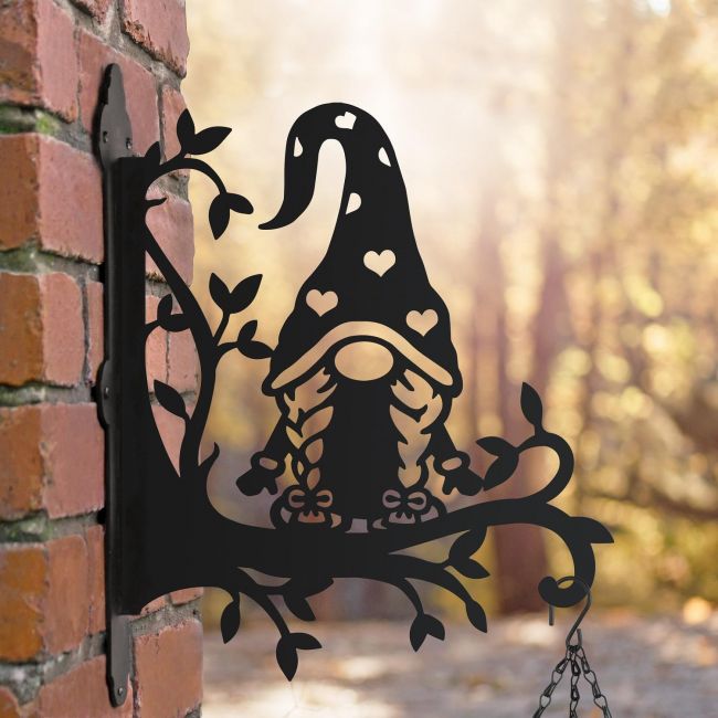 Heart Hat Gonk Hanging Basket Bracket Heart Hat Gonk Hanging Basket Bracket