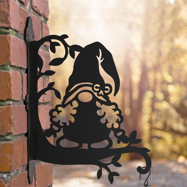 Curly Haired Gonk on Basket Bracket Curly Haired Gonk on Basket Bracket