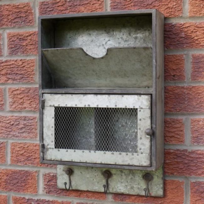 Industrial Wall Storage Unit with Hooks