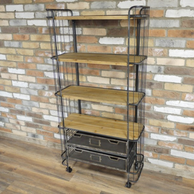 Tall Industrial Trolley Shelving Unit 