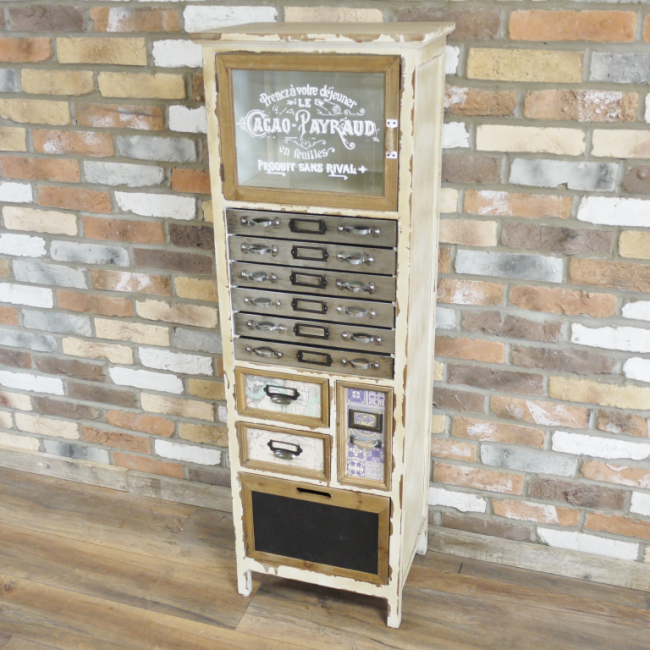 Tall Vintage Multi Drawer Storage Cabinet