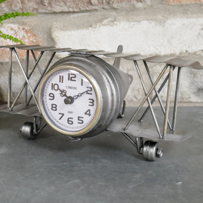 Grey Bi-Plane Desk Clock Grey Bi-Plane Desk Clock