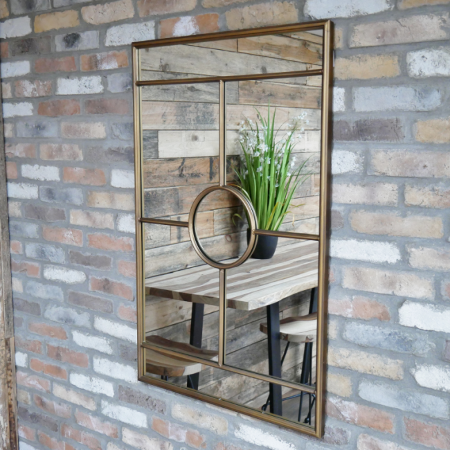 Rectangle Contemporary Gold Mirror Rectangle Contemporary Gold Mirror
