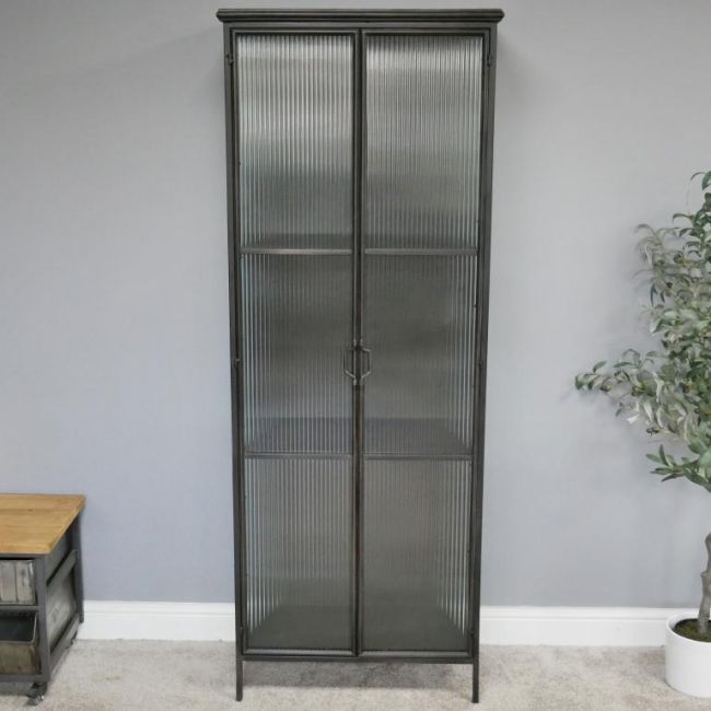 Metal and Glass Cabinet - Large Metal and Glass Cabinet - Large