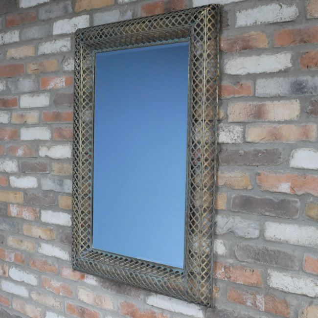 Antique Gold Lattice Mirror Antique Gold Lattice Mirror