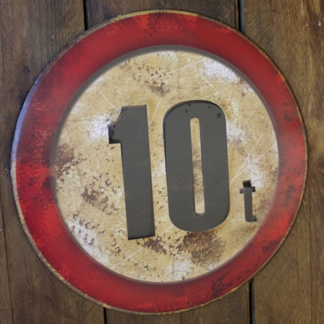 "10t" Metal House Sign "10t" Metal House Sign