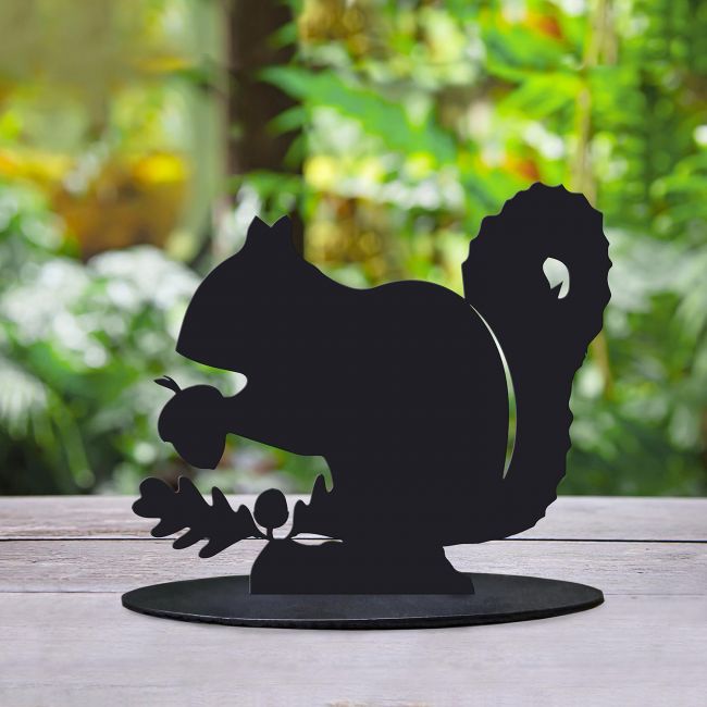 Black Squirrel Silhouette Ornament Created From Steel Black Squirrel Silhouette Ornament Created From Steel