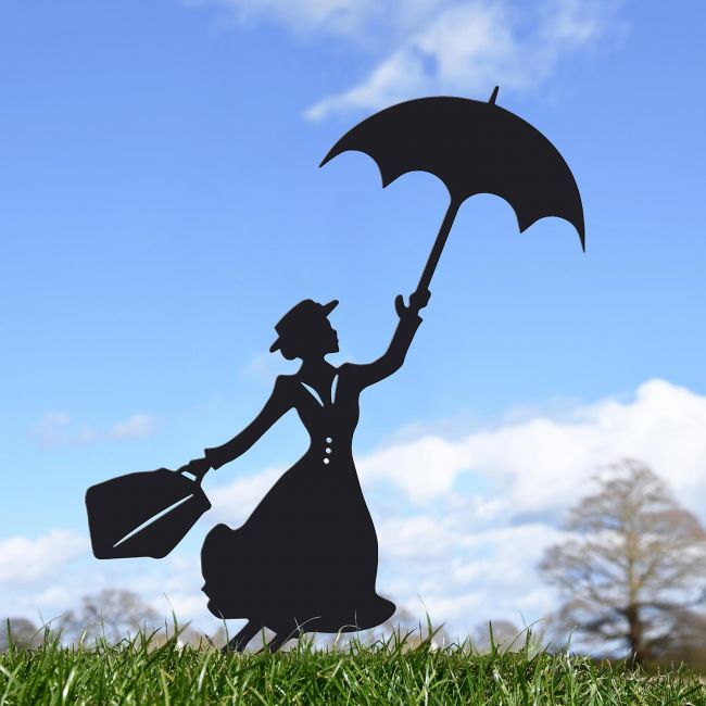 Mary Poppins Silhouette Ornament in the Garden Mary Poppins Silhouette Ornament in the Garden