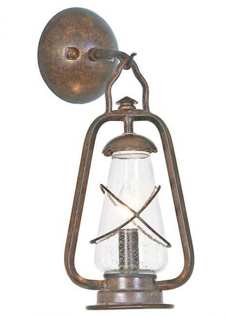 Rustic Wall Mounted Hanging Miners Lantern Rustic Wall Mounted Hanging Miners Lantern