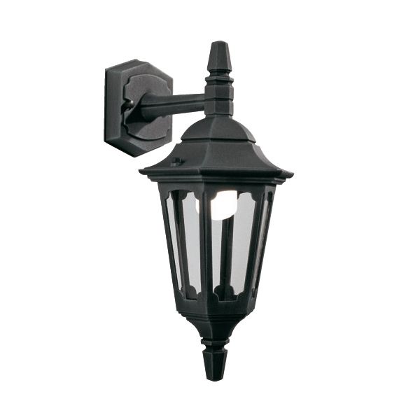 "Bridlington" Standard Top Fix Black Wall Lantern "Bridlington" Standard Top Fix Black Wall Lantern